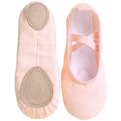 Chaussures de Ballet pour filles chaussures de Ballet pour femmes pantoufles de danse en toile à semelle souple chaussures de danse de Ballet pour filles femmes pantoufles de Ballet