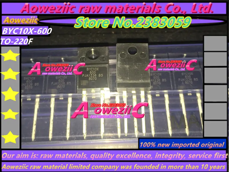 Aoweziic 100% جديد المستوردة الأصلي BYC10X600 BYC10X-600 TO220F الانتعاش السريع ديود 10A 600 فولت