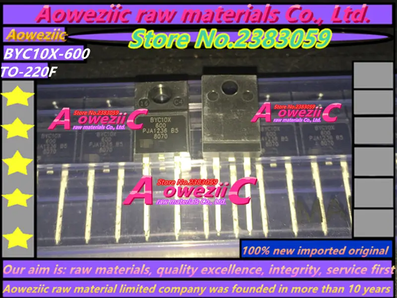 Aoweziic 100% new imported original  BYC10X600 BYC10X-600 TO220F fast recovery diode 10A 600V