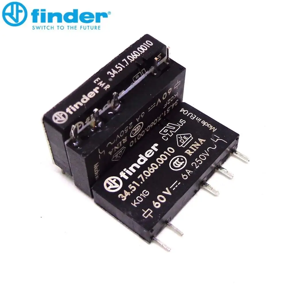 finder relay 34.51.7.060.0010 60VDC 6A 100%-new-original