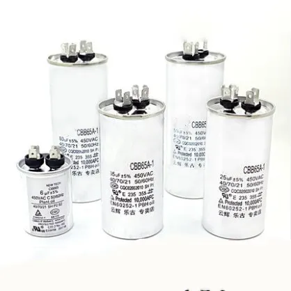 450V AC Motor Capacitor Air Conditioner Compressor Start Capacitor CBB65 5UF 6UF 8UF 15uF 20uF 25uF 30uF 35uF 40uF  45uF 50uF