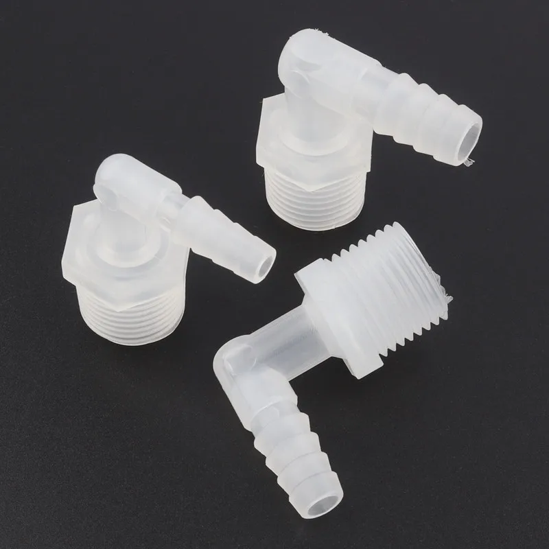 100pcs  G1/2 To 6.4~19.5mm PP Elbow Connectors Aquarium Fish Tank Air Pump Aerator Fittings Micro Irrigation Adapter Hose Joints