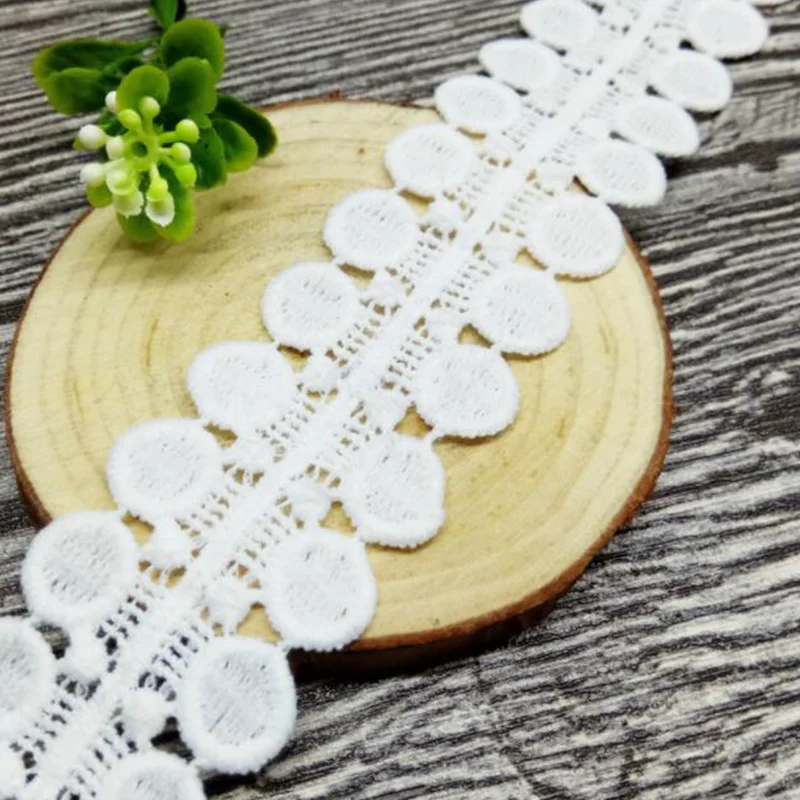 GXINUG 1 Yard Dot Symmetry Lace Ribbon Trims Underwear Trim Embroidered Sewing Wedding Dress Decoration Cartoon Scrapbook Fabric