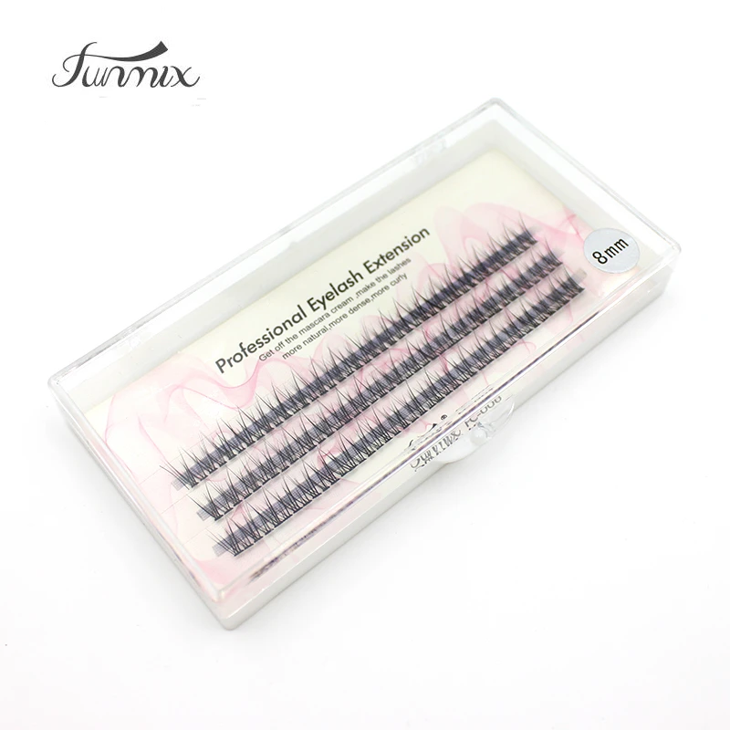 Professional Fish Tail Eyelash Extension 0.07mm C Curl Natural Soft Fashion Dovetail Fly Eye Lashes 8 to 14 mm