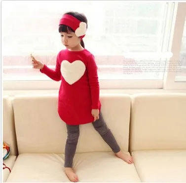 New 2022 love sign baby kids girls clothing sets ( headband + coats + pants ) children outerwear clothes casual girl's suits