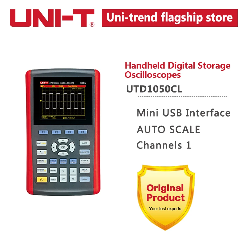 UNI-T UTD1050CL 3.5 Inches TFT LCD Handheld Digital Storage Oscilloscopes 1CH 25MHZ