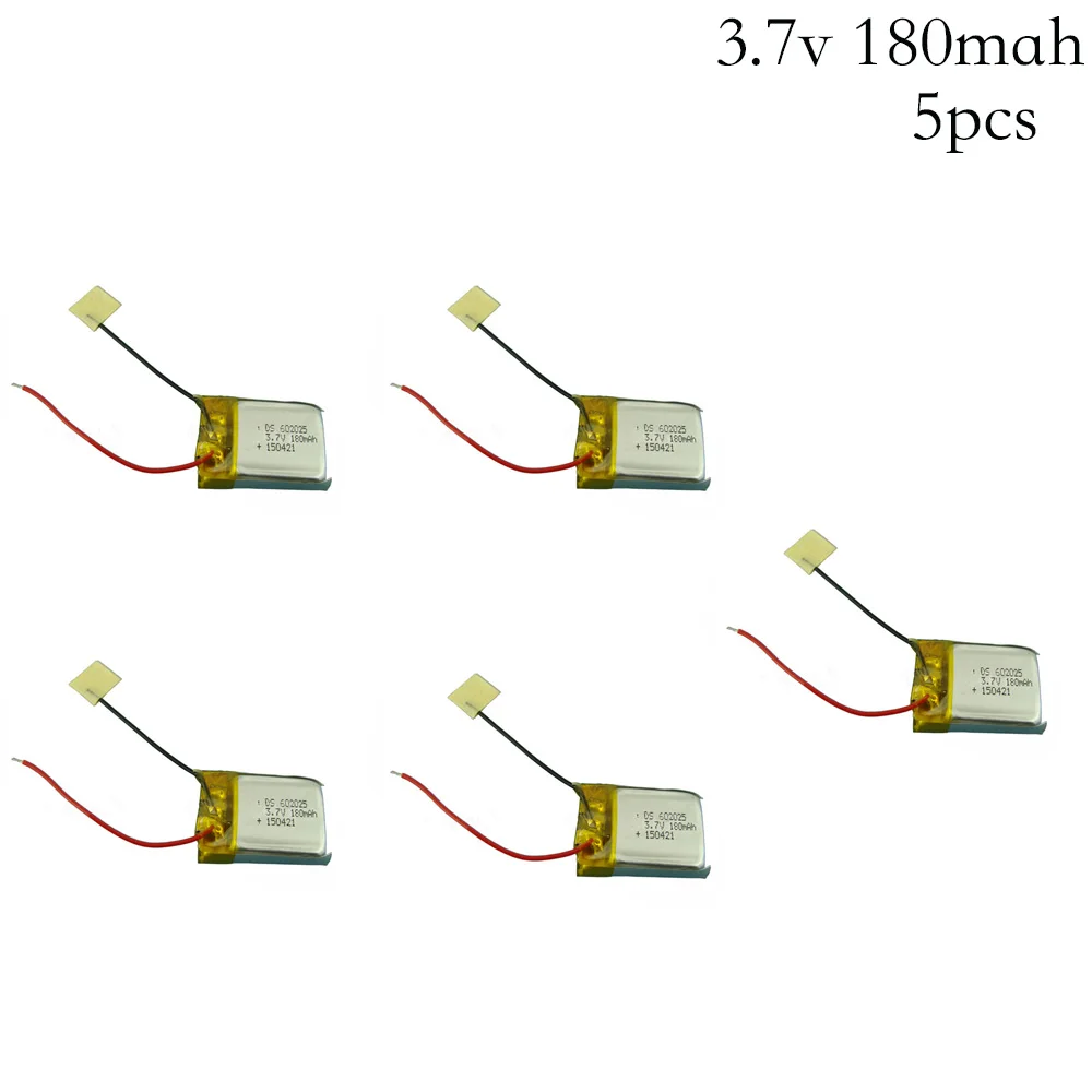 5pcs 3.7V 180mAh Lipo battery for Syma S105 S107 S107G S109 S026 S026G S111G S107N for Skytech M3 Li-Po Battery Helicopter Part