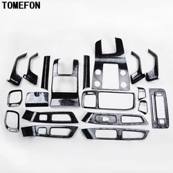 TOMEFON For Volvo S60 2014 to 2018 ABS Black Wood Paint Interior Door Panel Front AC Vent Middle Armrest Box Rear Trim Styling