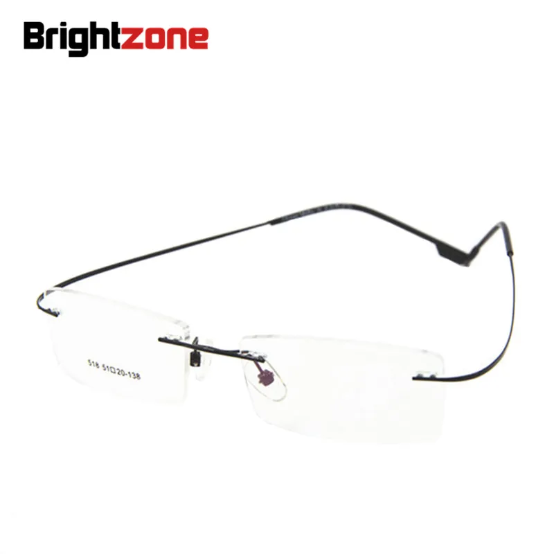 Ultra-light 9 colors fashion rimless glasses frames memory titanium metal eyeglasses frames/prescription rx-able optical frame