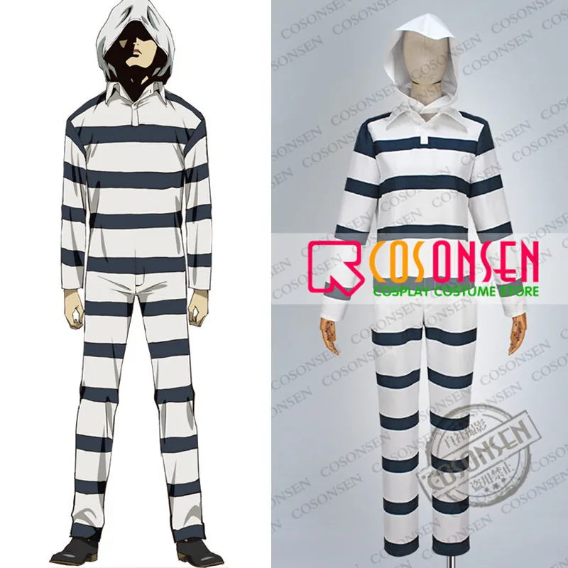 

COSPLAYONSEN Prison School Joji Nezu Joe Cosplay Costume Jumpsuits With Hood All Size