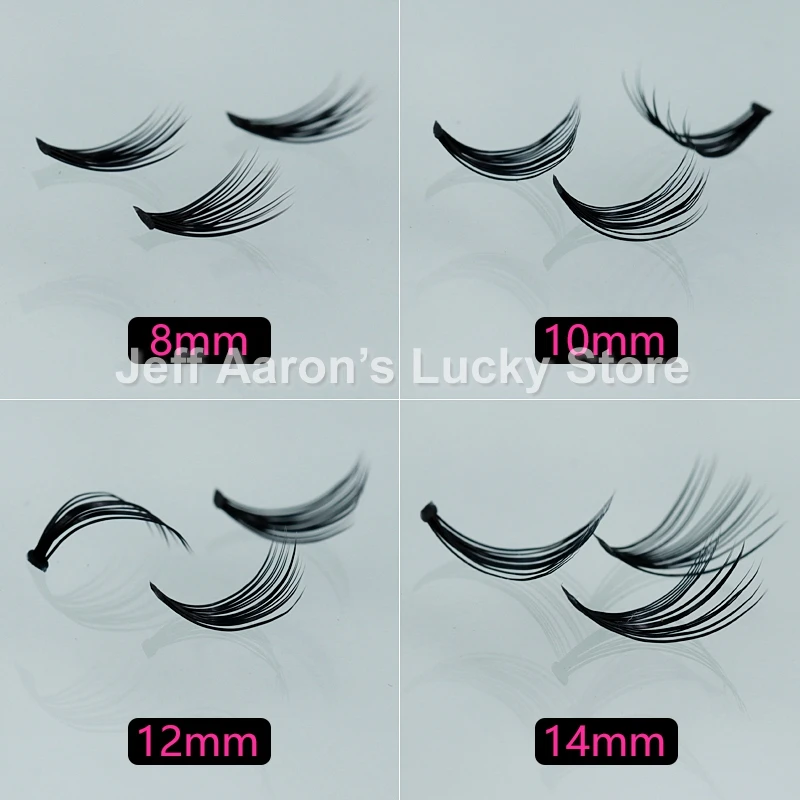 L1620 8MM 10MM 12MM 14MM Individual False Eyelashes Black Curled Fake Eye Lashes Makeup Eyelash Extension Tool