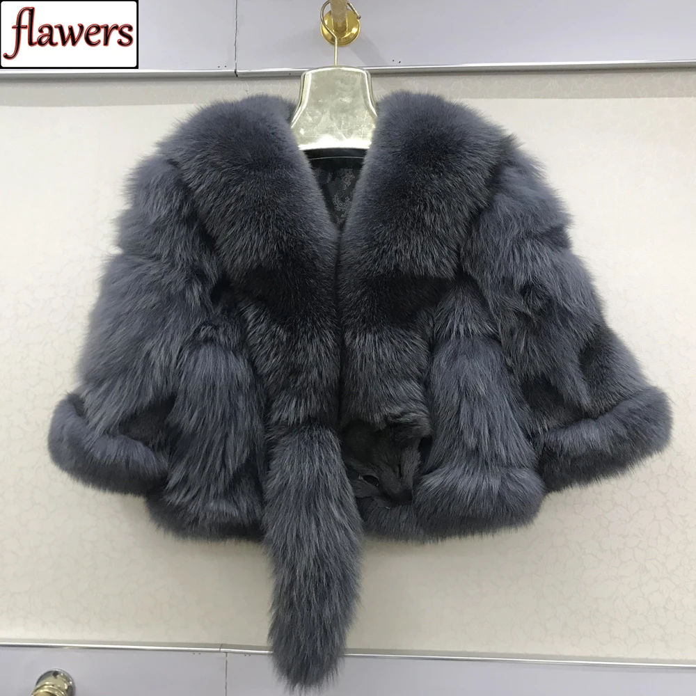 New Arrival Women Real 100% Natural Fox Fur Coats Autumn Winter Wholeskin Fox Fur Short Style Jacket Warm Real Fox Fur Overcoats