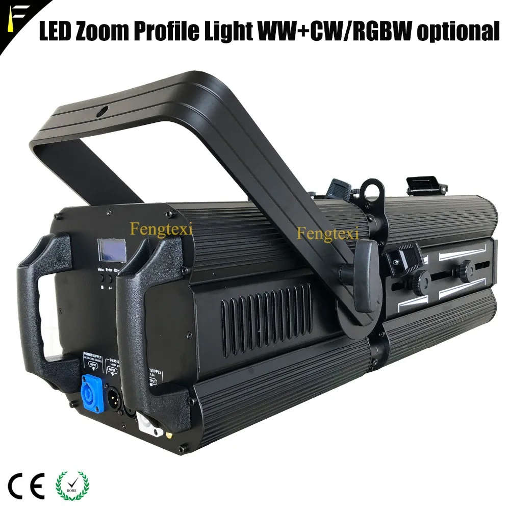 FTX-200Z RGBW 4in1 LED 200w Zoom Profile Light TV Studio Theater Stage Light Profile Spotlights with 17-50 Degree Zoom