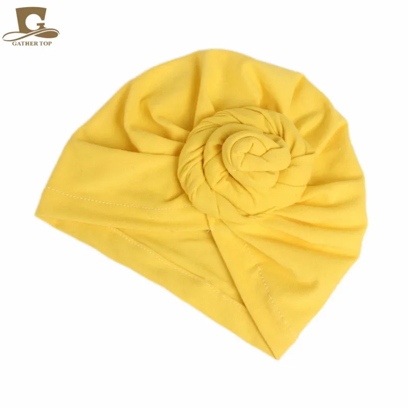 New Women cotton top knotted turban hat bonnet Hijab chemo cap headbands Female Muslim Hat Head Cover Night Cap Hair Accessories