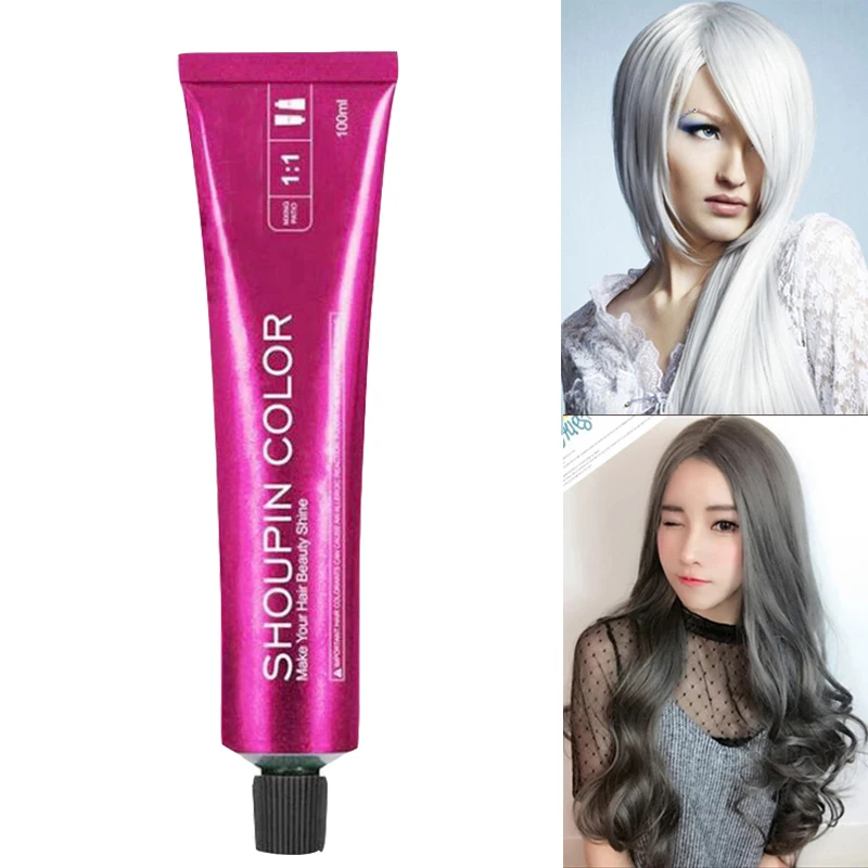 Professional Permanent Super Hair Dye Wax Hair Color Cream Non-toxic DIY Hair Styling Coloring Molding Paste Red Blue Gray 100ml