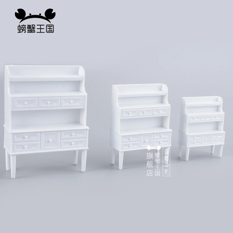 2pcs 1:20 1:25 1:30 Model Furniture Cabinet Cupboard Dollhouse Furniture Toy Miniature Building Interior Decoration Accessories