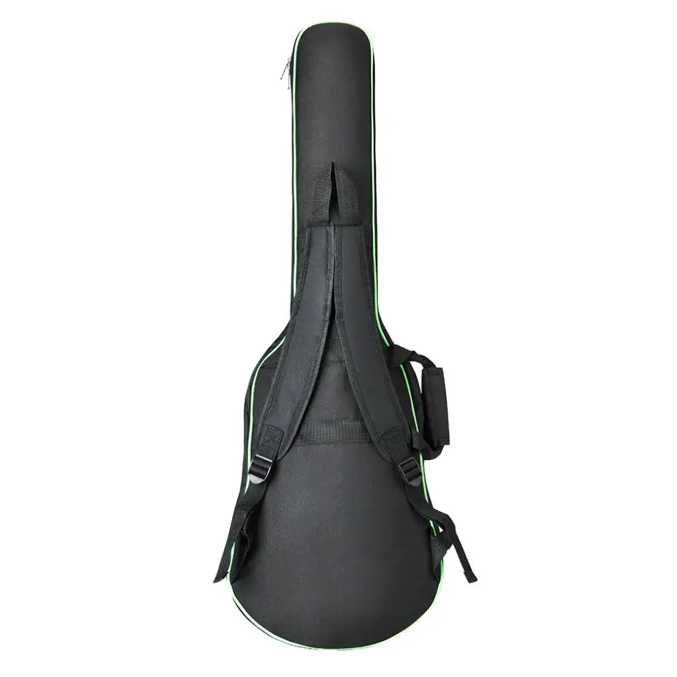 Funda de guitarra eléctrica de tela Oxford, bolsa con borde colorido, almohadilla de correas dobles, funda suave gruesa de algodón de 8mm