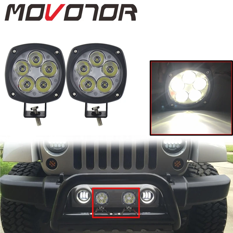 

4 Inch Led Spot Driving Lights 50W 12V Tractor Bumper Lights for Fishing Marine Boat 4x4 Offroad Vehicle Trucks 2 Pcs