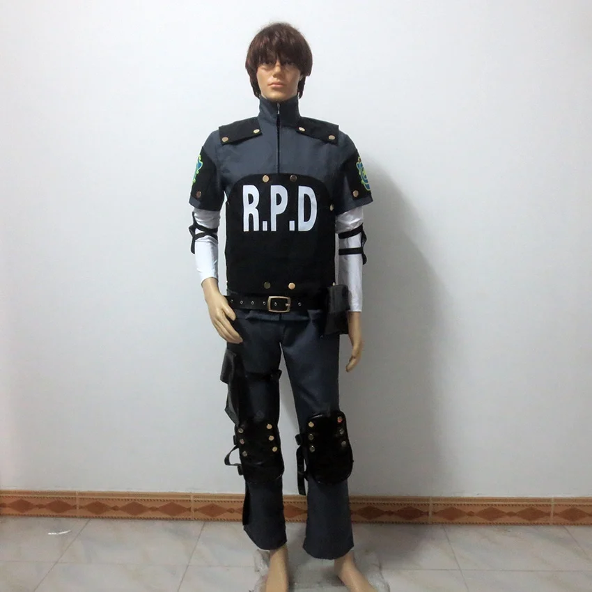 

Leon Scott Kennedy RPD Uniform Christmas Party Halloween Outfit Cosplay Costume Customize Any Size