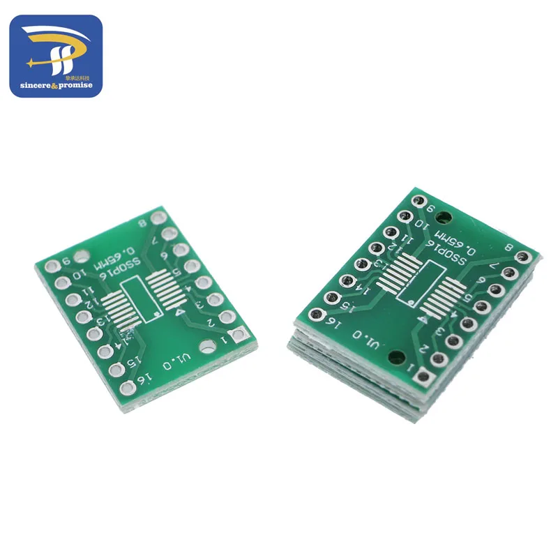 10pcs SOP16 SSOP16 TSSOP16 to DIP Pinboard SMD To DIP-16 Adapter 0.65mm/1.27mm to 2.54mm DIP Pin Pitch PCB Board Converter Socke