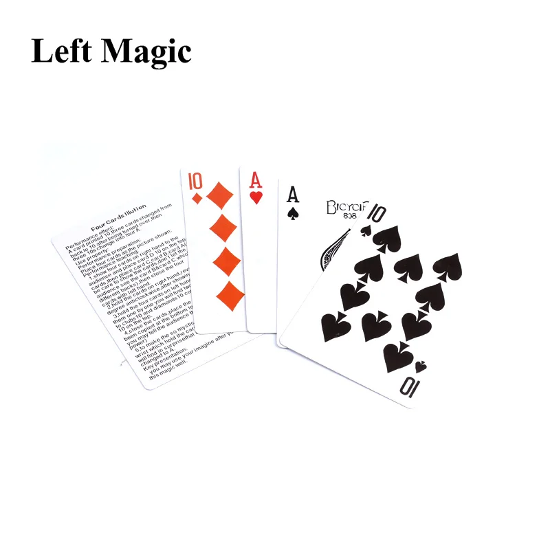 4 Cards Transformer magic tricks 10 to A card magic props 10 change A magic sets Close Up Street card propsC2021