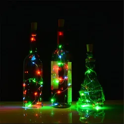 Guirnalda LED de alambre de cobre de 2M, Corker, cadena de luces de hadas para botella artesanal de vidrio, decoración de Año Nuevo/Navidad/boda de San Valentín