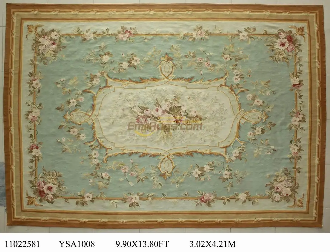 Large Vintage Style Sofa Blanket Luxury Antique  aubusson Style French Carpet Carpet Antique European Aubusson Art