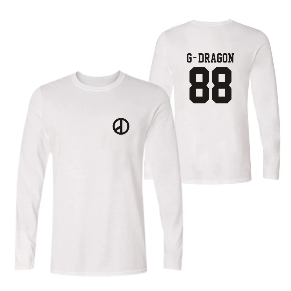 LUCKYFRIDAYF G-DRAGON bigbang kpop hip hop style fashion women men t shirt casual tee shirt long sleeve t-shirts sweatshirt tops