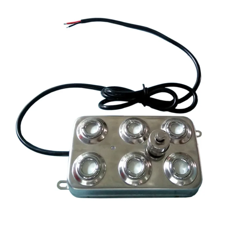 Atomizador Industrial ultrasónico DC36-48V, humidificador de acero inoxidable de 6 cabezales, fabricante de niebla sin fuente de alimentación