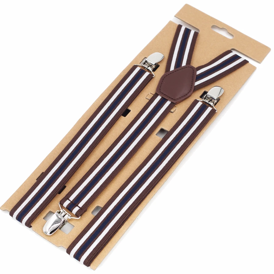 Man's Suspenders Girl's Braces Strong 3 Clips Women's Suspenders Trousers Suspensorio Elastic Strap size 2.5*115cm