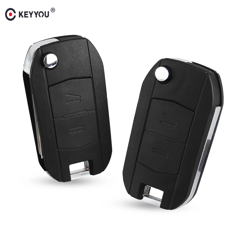 KEYYOU Modified Car Flip Folding Key Shell For Vauxhall Opel Corsa C Combo Tigra Meriva Agila 2 Button Remote Key Case Fob Cover