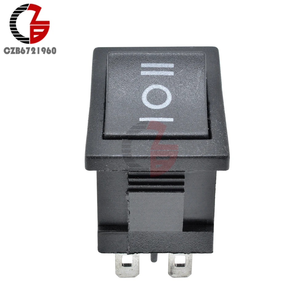 5PCS 6Pin DPDT ON-OFF-ON 3 Position Snap Boatlike Rocker Switch AC 6A/250V 10A/125V