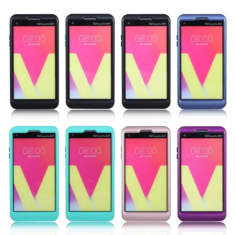 3in1 Hybrid Heavy Duty Protection Silicone Shock Absorber Protective Hard Case Cover for LG V20