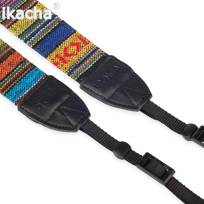 حزام كاميرا عتيق من الجلد والقطن عتيق قابل للتعديل ، حزام كتف ورقبة لكانون سوني ونيكون SLR ، ملحقات الكاميرا