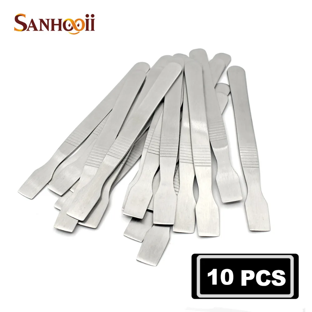 SANHOOII 10pcs Tin Slurry Scraper Metal Solder Paste Stirring Knife Phone Repair Opening Pry Tool BGA Reballing Welding Gadget