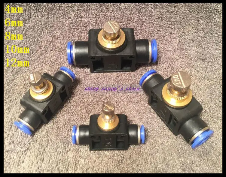 

5Pcs/Lot 10mm Push In Speed Controller Pneumatic Air Valves