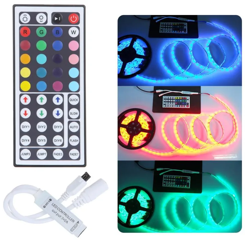 

5050 RGB LED Strip Waterproof 5M 300LEDS LED Light Strips Flexible Neon Tape With Remote and 3A 36W Power for Party Home Decor