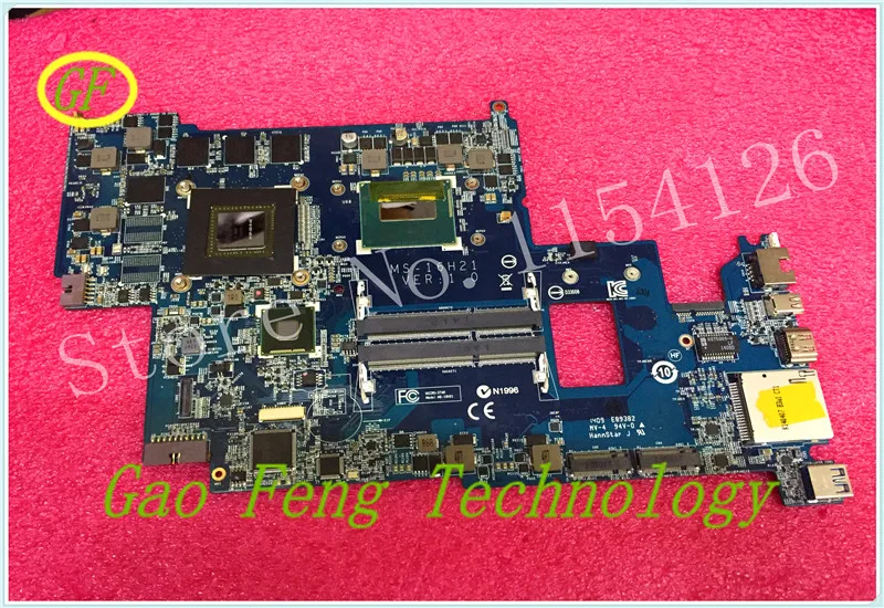 For MSI GS60 Laptop Motherboard MS-16H21 SR15E i7-4700HQ CPU DDR3L VER: 1.1 N15P-GX-B-A2 100% Tested Ok