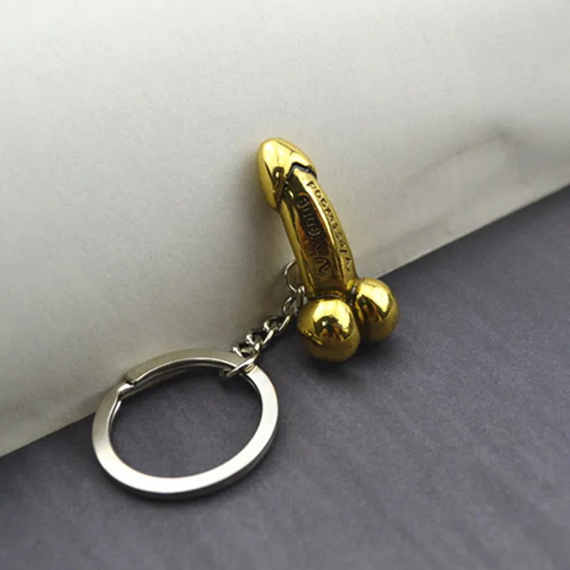 

2 colour New Penis fashion alloy key chain jewelry decoration wedding couples series presents key ring