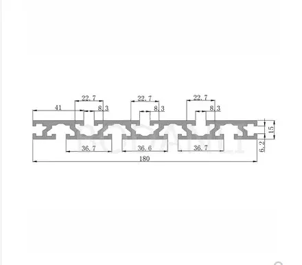 15180 aluminum extrusion profile wall thickness 2.2mm groove width 8mm length 300mm industrial aluminum profile workbench 1pcs