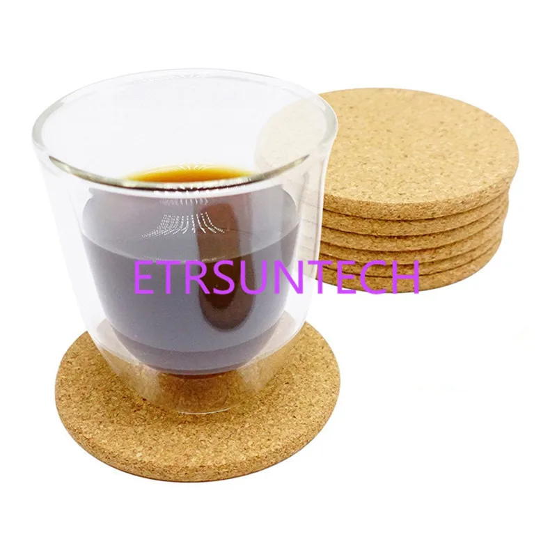 

500Pcs/Lot Classic Round Plain Cork Coasters Heat-insulated Cup Mats 10cm Diameter for Wedding Party Gift