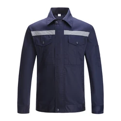 Divise da lavoro manica lunga Top giacca da lavoro blu Navy abbigliamento da lavoro meccanico