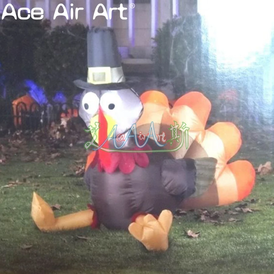 3m H or Custom Inflatable Turkey with Free Air Blower for Thanksgiving Party or Decoration