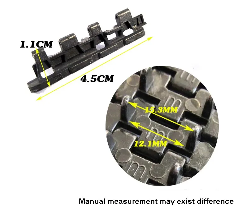 Metal Track Caterpillar Band Chain Tracks For 3818/3818-1rc Tank Parts Heng Long 1/16 Tiger Diy Robot Tank Car Chassis