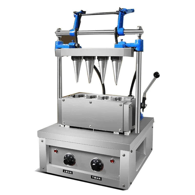 

4 Head Egg Ice Cream Cone Automatic Icecream Cone Maker Machine