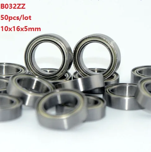 

50pcs/lot B032ZZ B032 ZZ 10x16x5mm Double metal cover Deep Groove Ball Bearing 10*16*5mm