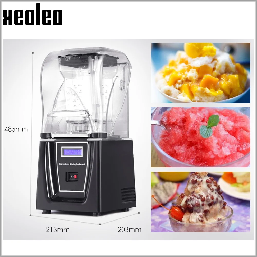 Xeoleo-Liquidificador de Alto Desempenho, Liquidificador Comercial, Isolamento Sonoro, Misturador de Alimentos, 2L Heavy Duty, BPA Livre, Mudo Smoothie Maker, 1800W