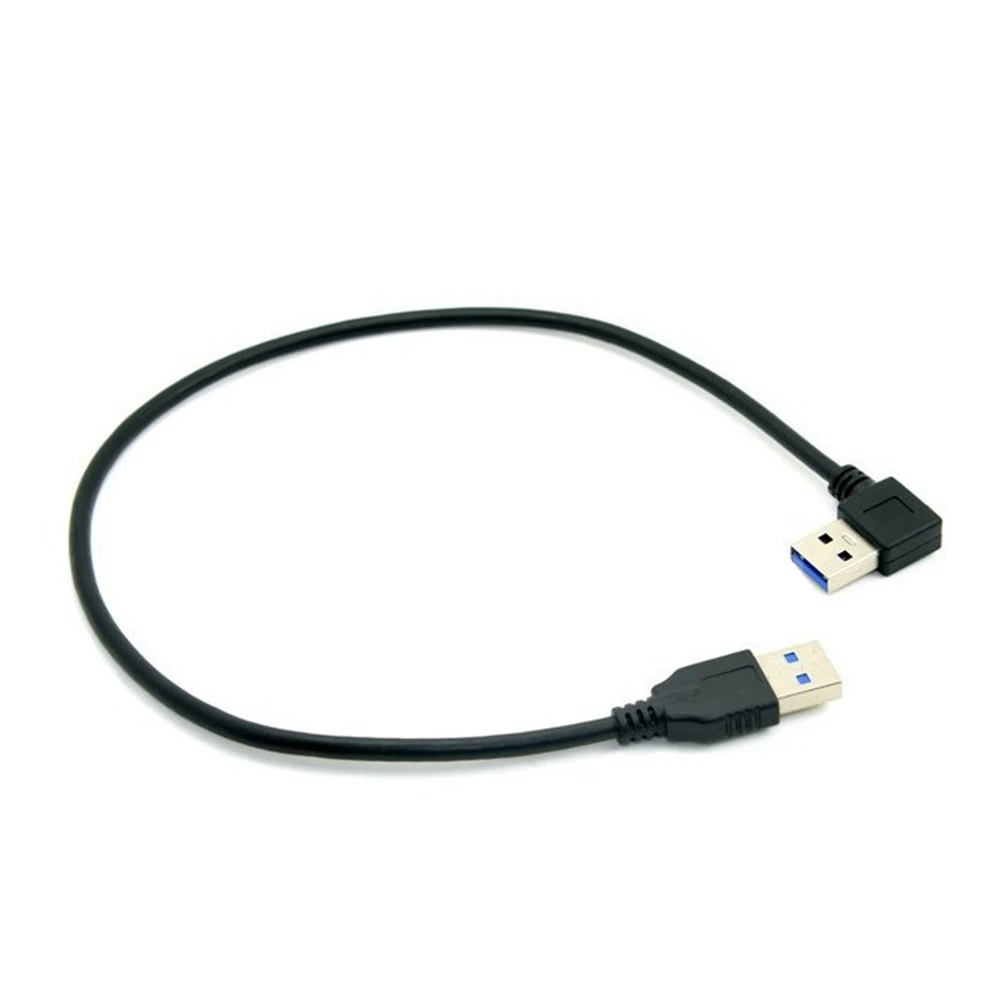 90 Degree Right Angled USB 3.0 USB3.0 A Type Male to Straight A Type Male Data Cable 40cm