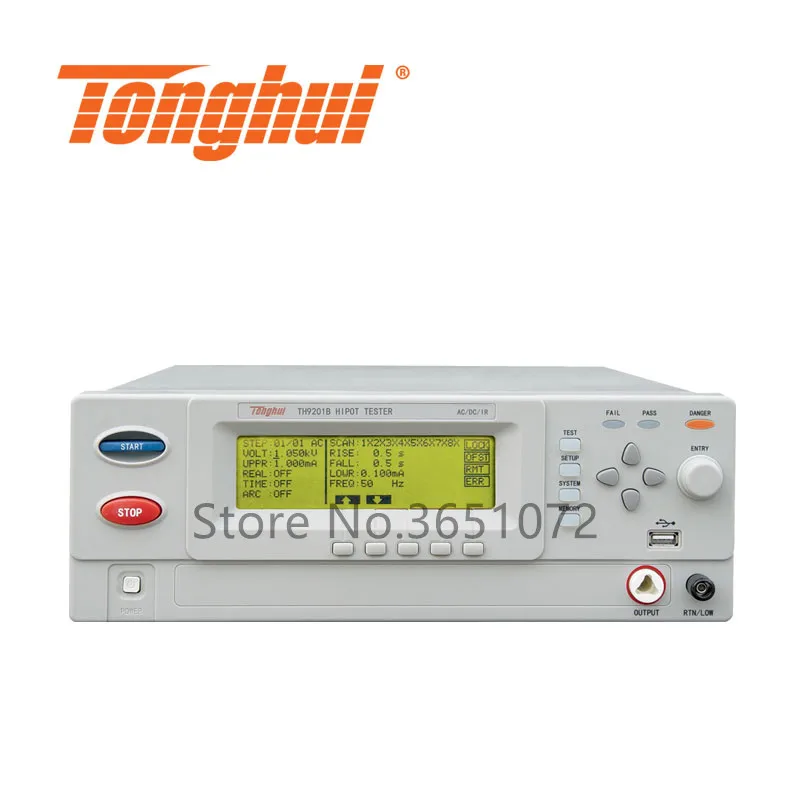 TH9201B AC/DC Hipot Tester AC 0-5000V, DC 0-6000V, AC 0-20mA, DC 0-5mA, Insulation Resistance: 0.1Mohm-10Gohm