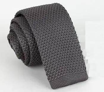 HOOYI 2019 cheap solid color polyester knitted ties for men neckties